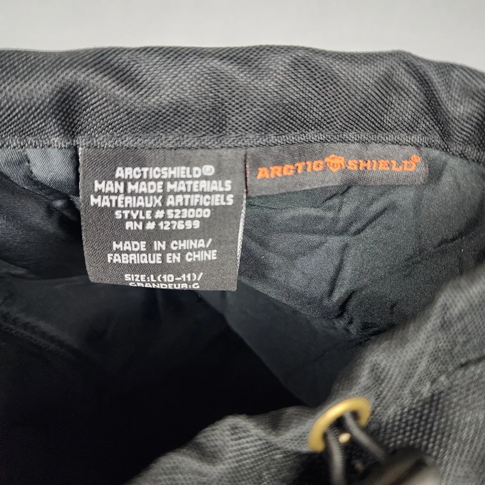 Arctic Shield Black Boot Liners Large 10-11 Orange Detail Zip Up Back